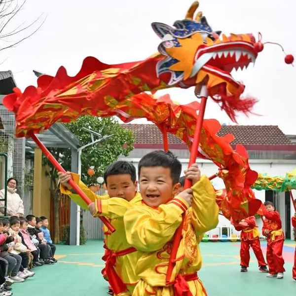 舞龙表演道具幼儿园小学生传统舞龙运动会春节儿童舞台表演舞龙头