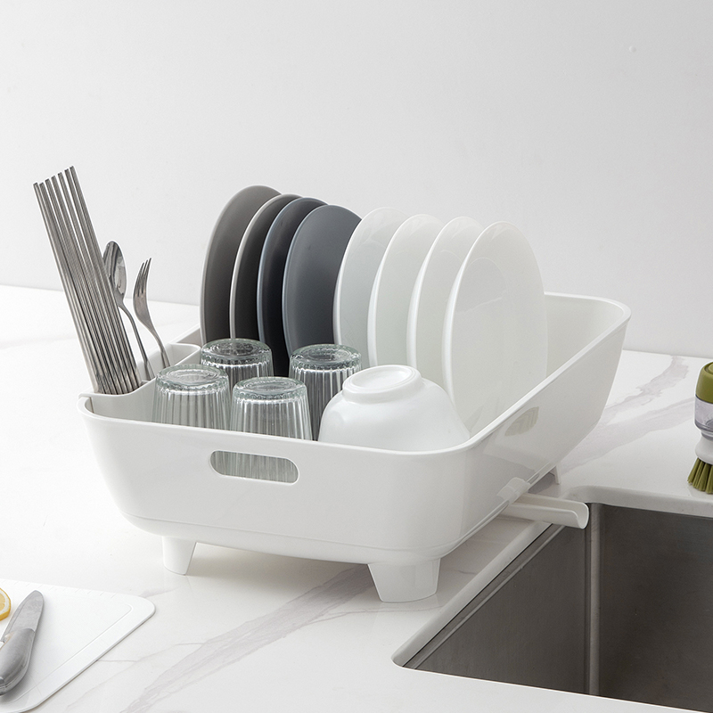 厨房置物架日本进口asvel筷盘碗碟收纳架滤水篮子水槽台面沥水架