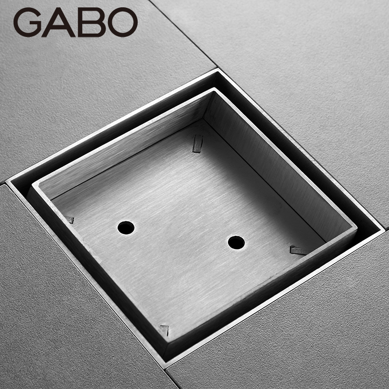 GABO观博家用卫生间隐形地漏双层过滤防堵塞不锈钢地漏阳台253010