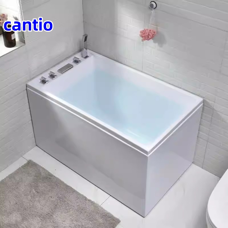 浴缸迷你家用成人深泡小户型薄边浴盆日式网红亚克力浴池0.9-1.5