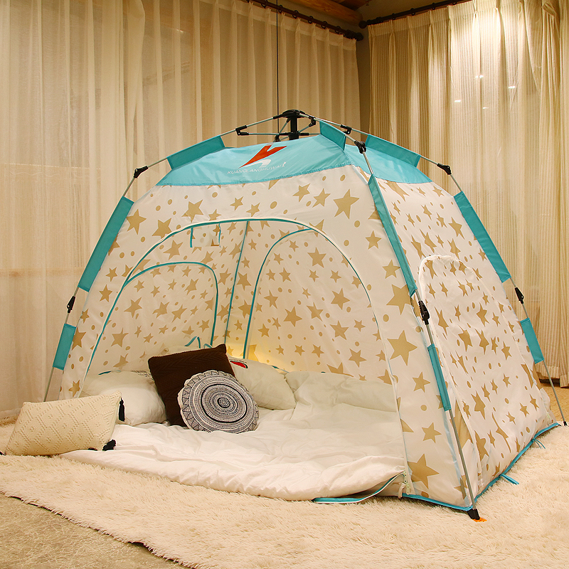全自动家用大人室内床上冬季帐篷保暖加厚防风防寒蚊帐篷分床神器