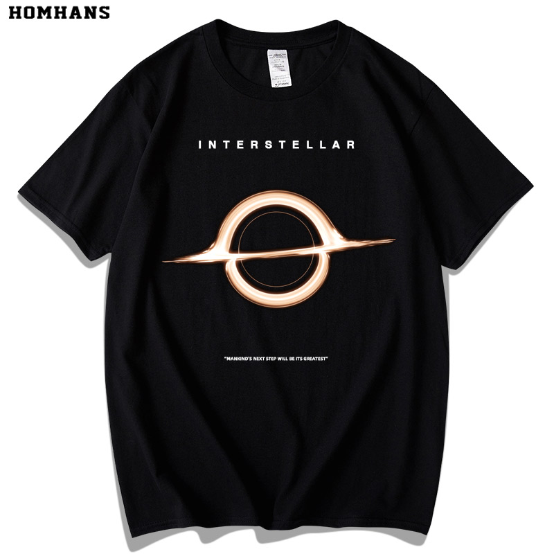红韩interstellar星际穿越重磅纯棉短袖太空科幻电影黑洞上衣T恤
