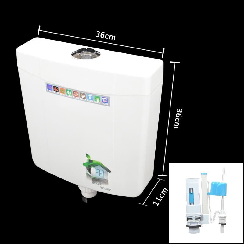 厕所冲水箱强力蹲便器水箱挂壁式卫生间马桶水箱双按式静音节能