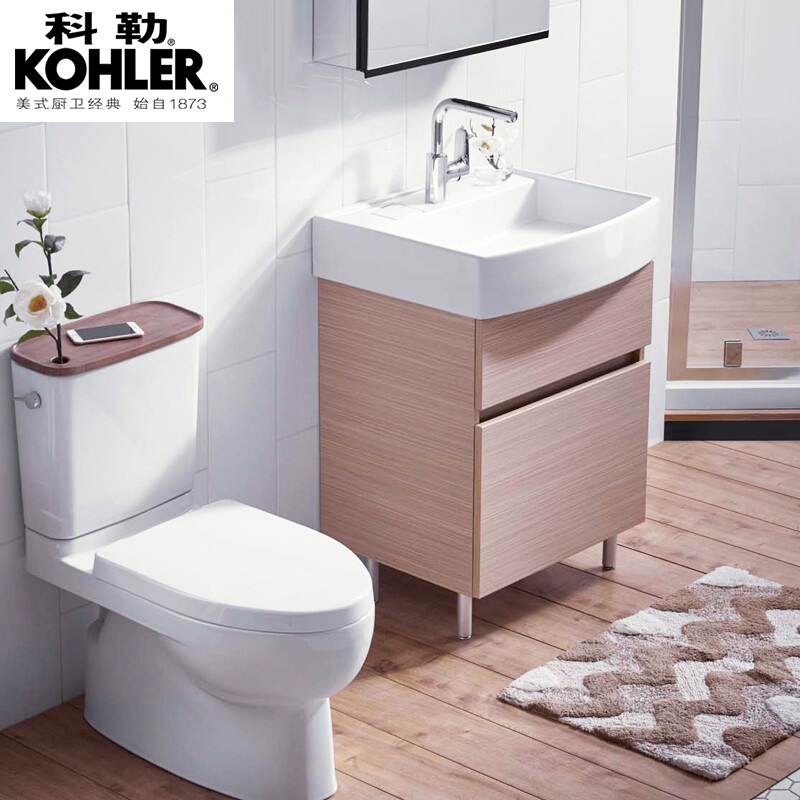 科勒KOHLER玲纳浴室柜600mm落地式浴室家具多功能储物柜75836T