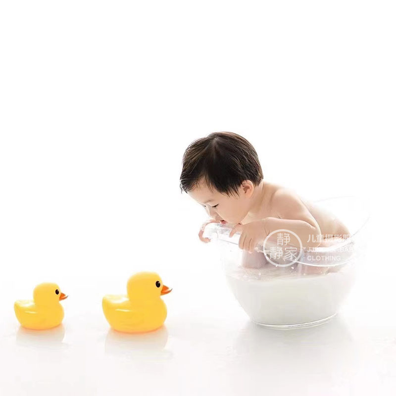 透明小浴缸百天宝宝周岁摄影道具亚克力新生儿童拍摄影楼拍照浴盆
