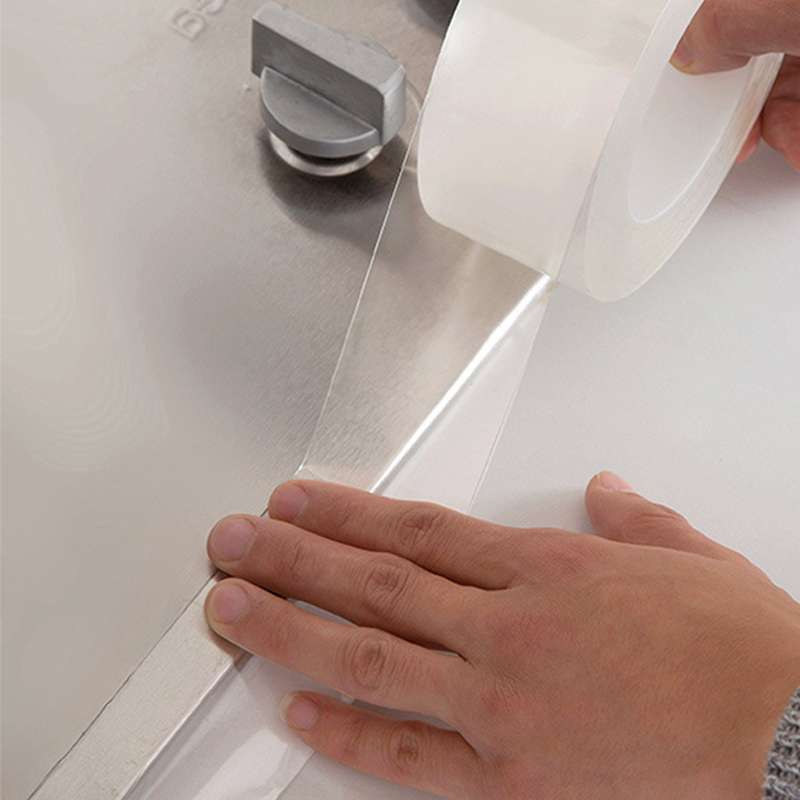 厨房防霉胶带美缝条卫生间马桶防水透明密封胶带水槽无痕贴纸加宽