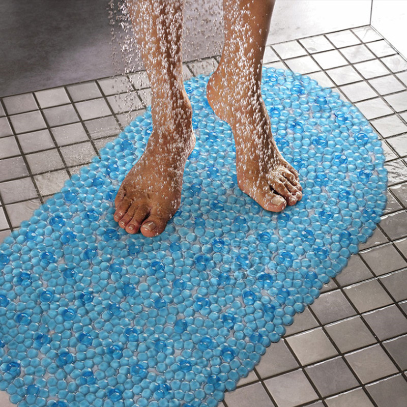 浴室防滑垫透明pvc吸盘淋浴洗澡卫生间垫子卫浴隔水地垫浴缸脚垫