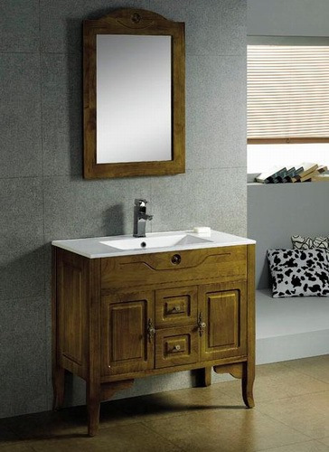 欧式美式橡木浴室柜现代实木田园卫浴柜洗脸盆柜洗手盆柜TX299