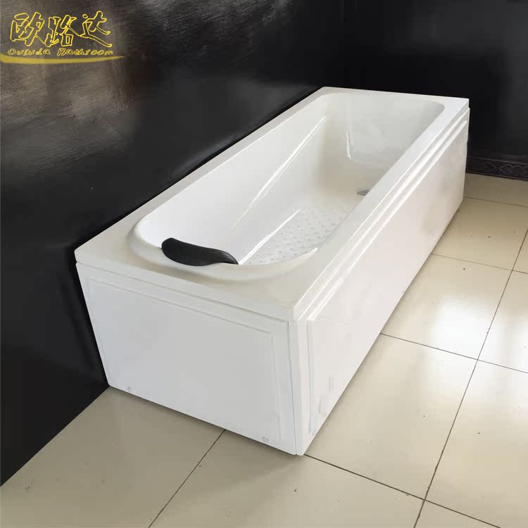 亚克力双裙边浴缸特价浴缸1米-1.7米浴缸独立式浴缸环保浴缸051w