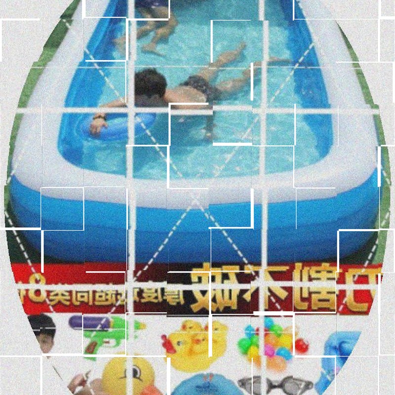 极速冲气泳池220w浴缸家用中式游大号4米 儿童充气游泳池家用成人