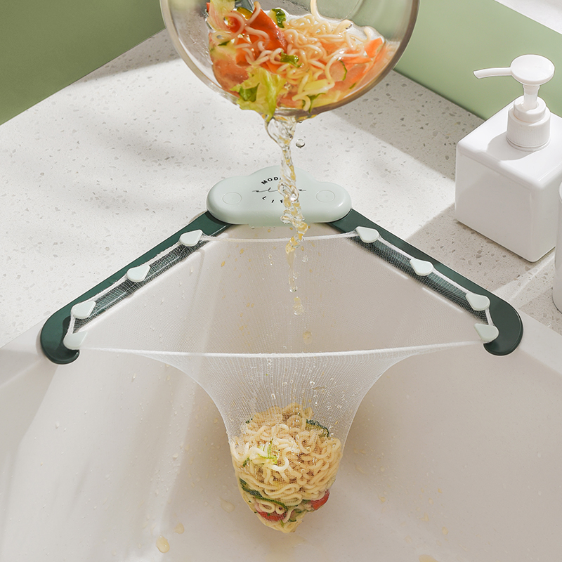 速发厨房水槽垃圾过滤网三角一次性沥水篮洗碗水池洗菜盆剩菜防堵
