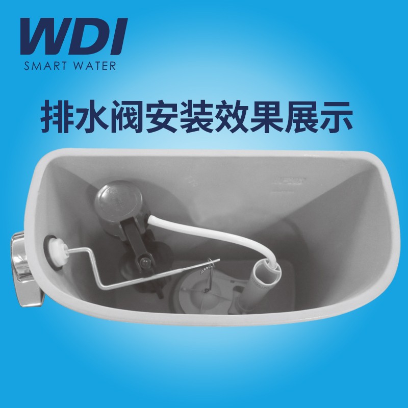 WDI威迪亚连身抽水m马桶水箱配件侧按3寸大排水大口径排水阀b4800