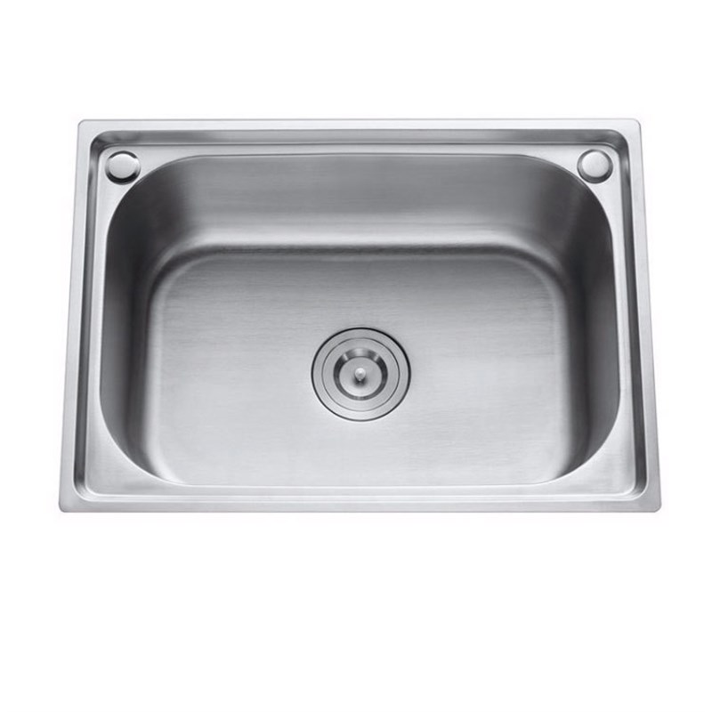 现货速发厨房水槽SUS304不锈钢大单槽洗菜池水盆加厚拉丝洗碗槽小