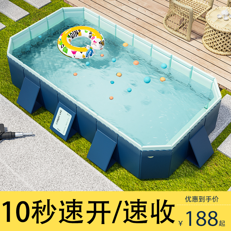 大型支架游泳池儿童家用免充气泳池E婴儿宝宝户外鱼池家庭浴缸水
