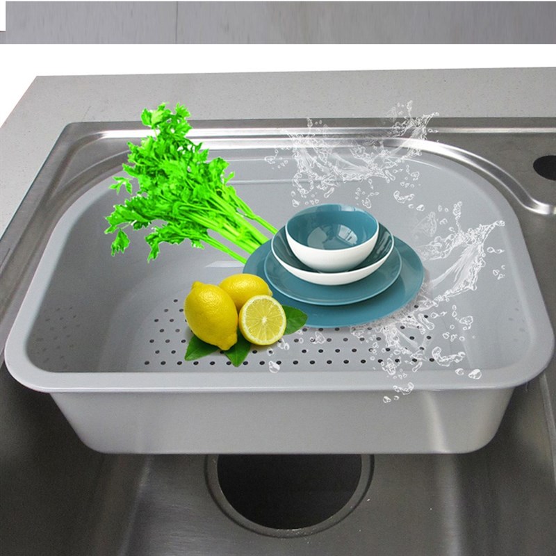 推荐厨房水槽配件欧派沥水架滴水碗碟架挂式洗菜篮加厚塑料沥水篮