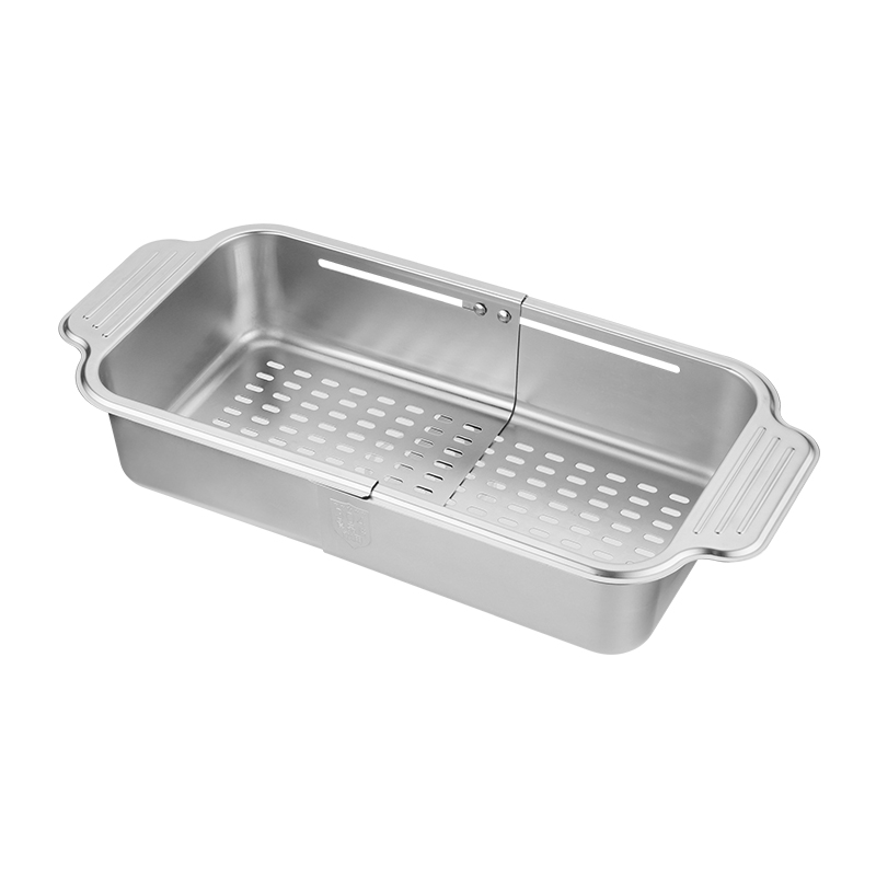 速发可伸缩水槽沥水篮304不锈钢厨房洗碗池筷碟盘收纳筐洗菜盆置