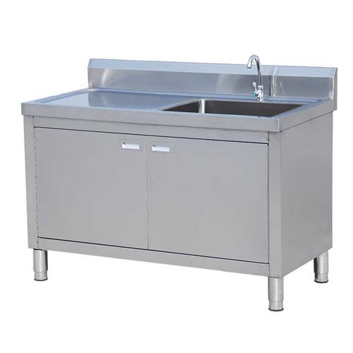 极速厨房不锈钢整体橱柜一体式洗菜盆带平台水槽阳台柜洗餐柜洗衣
