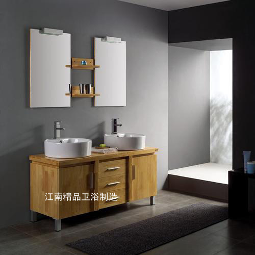 网红欧式美式橡木浴室柜组合实木浴柜洗脸盆柜组合洗手盆组合XM80
