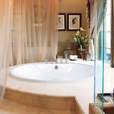 碧洋亚克力浴缸家用圆形嵌入式双人浴池欧式12m16米小户型.1