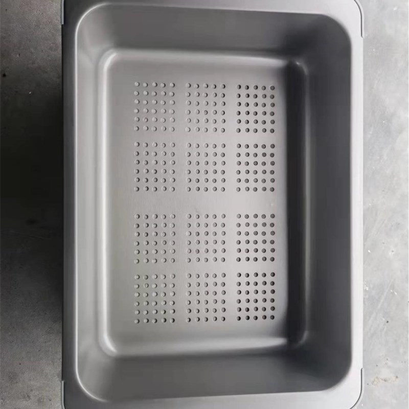 沥水篮菜盆加厚款 放碗盆不锈钢菜盆 洗菜篮放碗篮盆中盆水槽配件