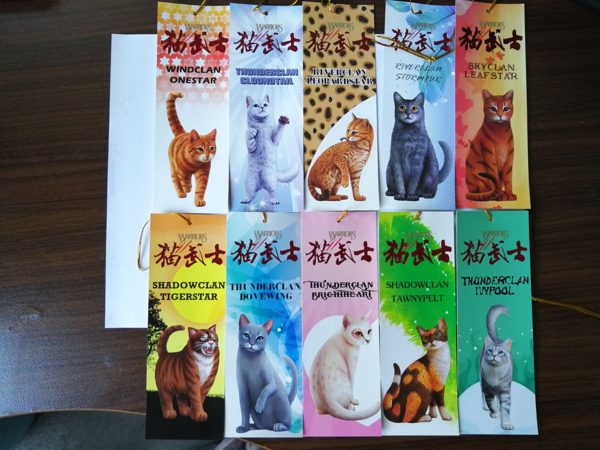 猫武士书签10个每套猫武士文化创意书签猫武士动漫周边书签