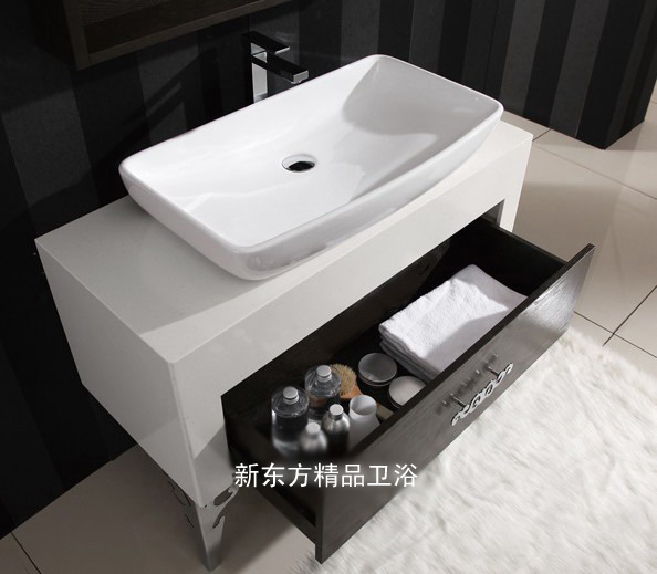 美式欧式橡木浴室柜 橡木卫浴柜洗脸盆柜组合 洗手盆柜组合DF801