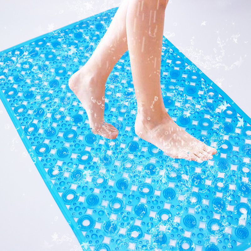 塑料透明浴室防滑垫淋浴房卫生间洗澡按摩带吸盘卫浴地垫
