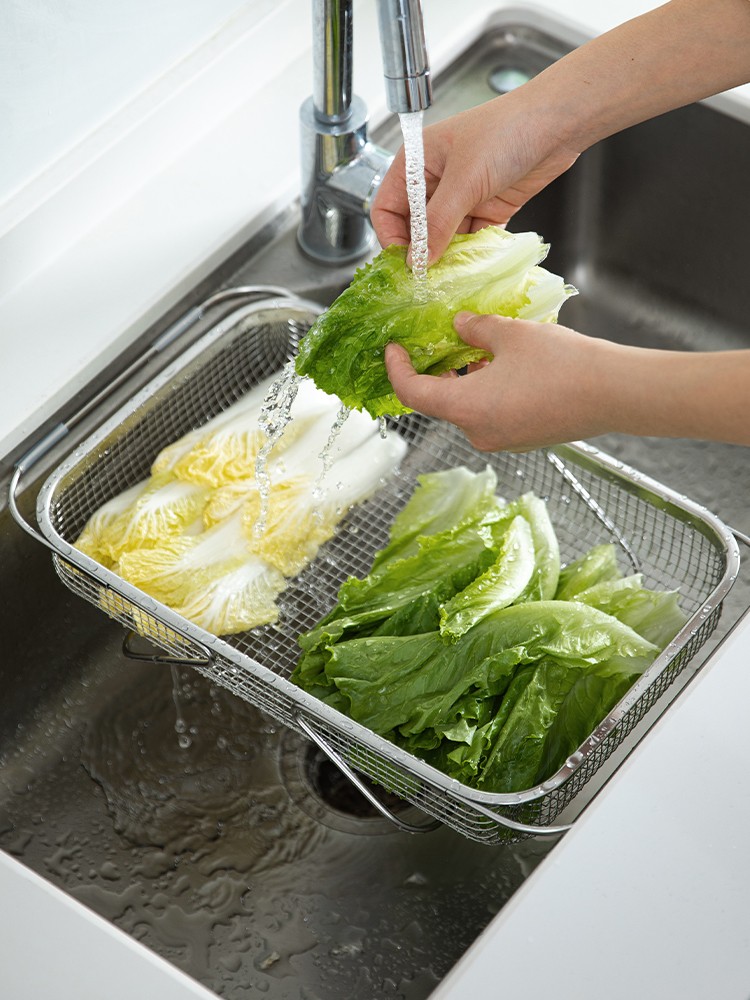 霜山水槽沥水架可伸缩晾碗架304不锈钢洗碗池置物架洗菜盆沥水篮