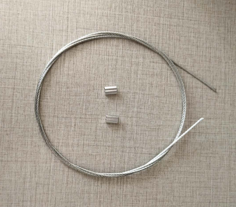 1米长板夹钢丝绳铁丝铝扣固定锁细条捆绑定神器五金配件新款式