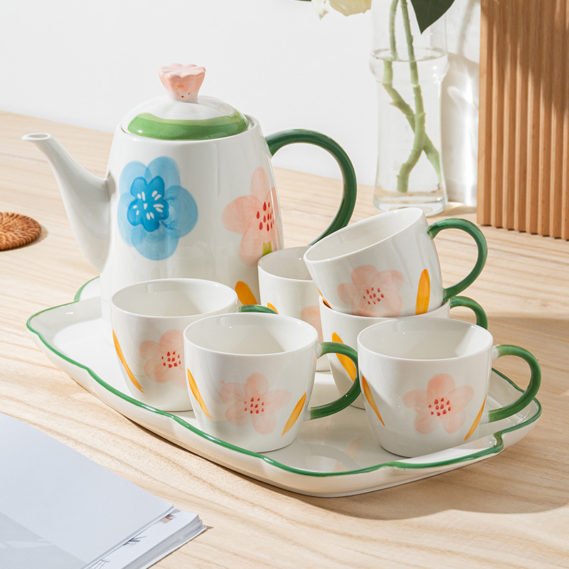 高级感陶瓷水具套装家用客厅喝水杯子家庭茶杯茶具杯具待客用礼盒