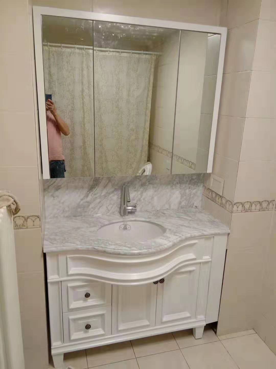 北京定制浴室柜北欧实木浴室柜组合卫生间现代简约洗漱台面盆洗脸