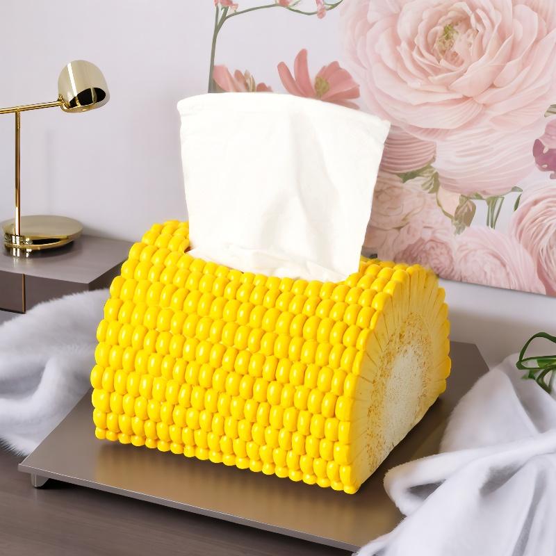 创意现代简约客厅新中式玉米纸巾盒抽纸盒餐巾纸盒家用多功能摆件