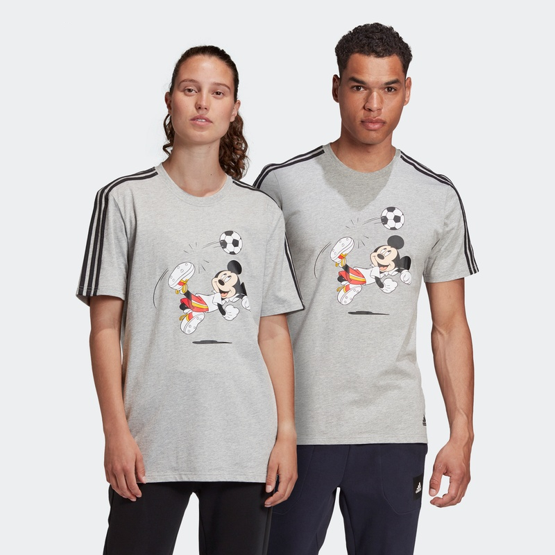 阿迪达斯 ADIDAS 男子迪士尼联名米奇棉质运动休闲短袖T恤 GQ0978