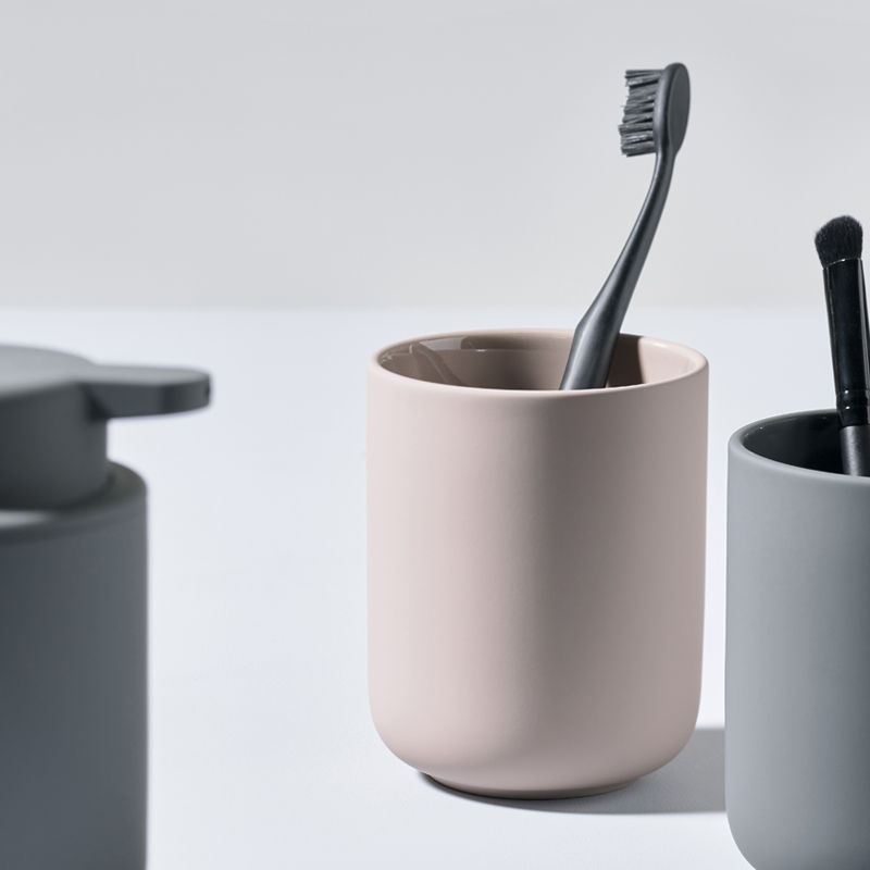 丹麦进口ZONE北欧简约情侣漱口杯创意刷牙杯洗漱杯子浴室卫浴牙缸
