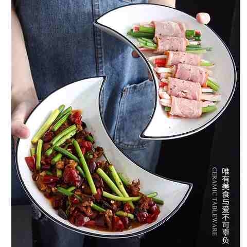 网红同款团圆碗碟拼盘陶瓷餐具组合家庭聚餐盘拼碟摆盘碗筷套装。