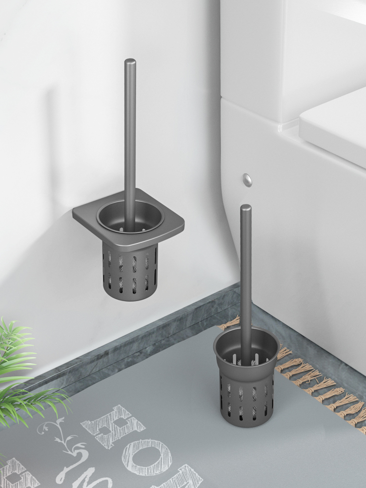 太空铝厕所马桶刷套装家用无死角清洗卫生间刷子神器壁挂式免打孔