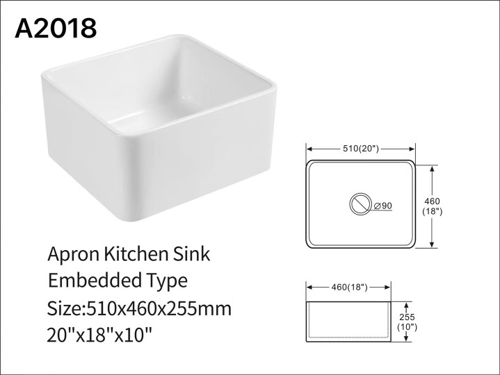 双槽美式厨房水槽橱柜莱盆大容量单槽多用途家用嵌入式陶瓷洗碗盆