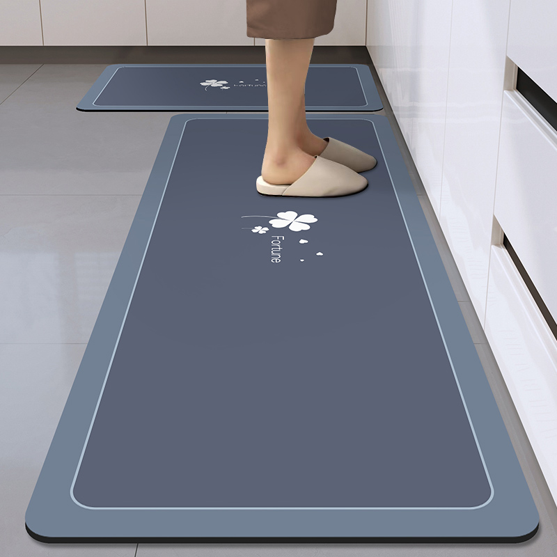 硅藻泥厨房地垫防水防滑耐脏家用地毯可擦速干防油免洗门口脚垫