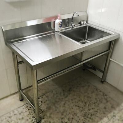 新款不锈钢洗手盆带架子水槽带支架厨房双槽手工功能集成柜整体特