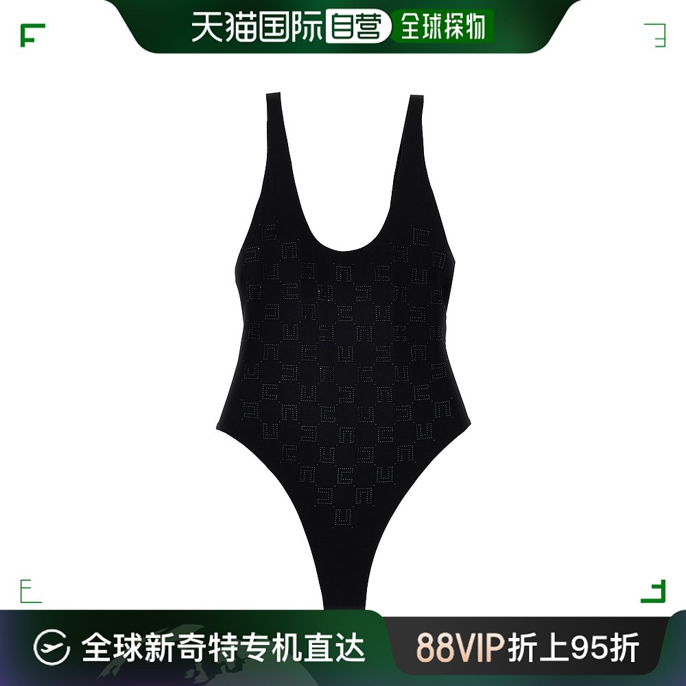 香港直邮Elisabetta Franchi 女士 人造钻石徽标连体泳衣 CS54N41