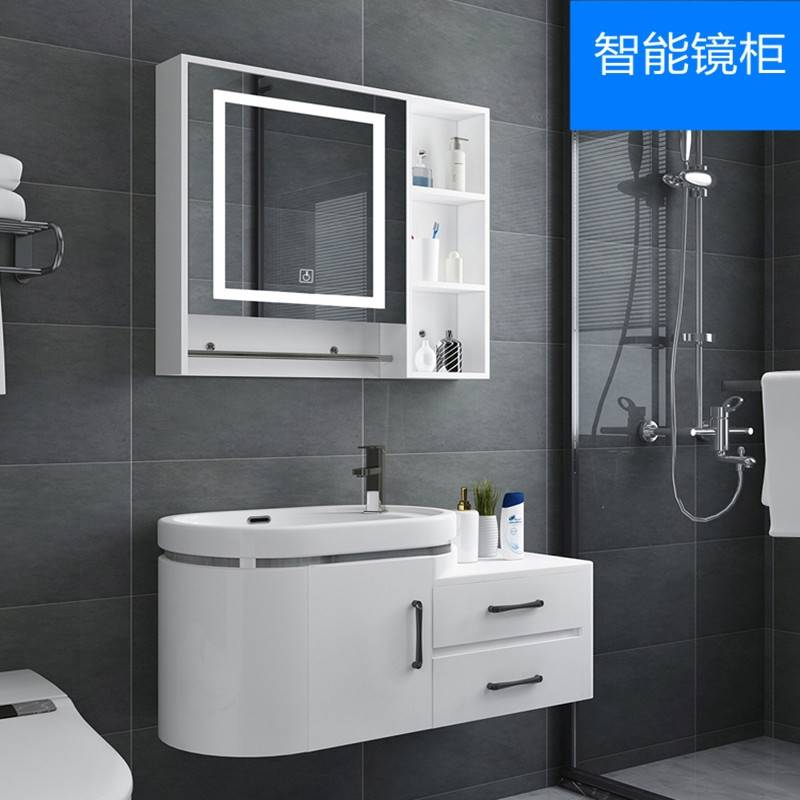 现代40宽智能浴室卫浴组合洗漱台洗脸洗手洗面池台盆卫生间镜柜