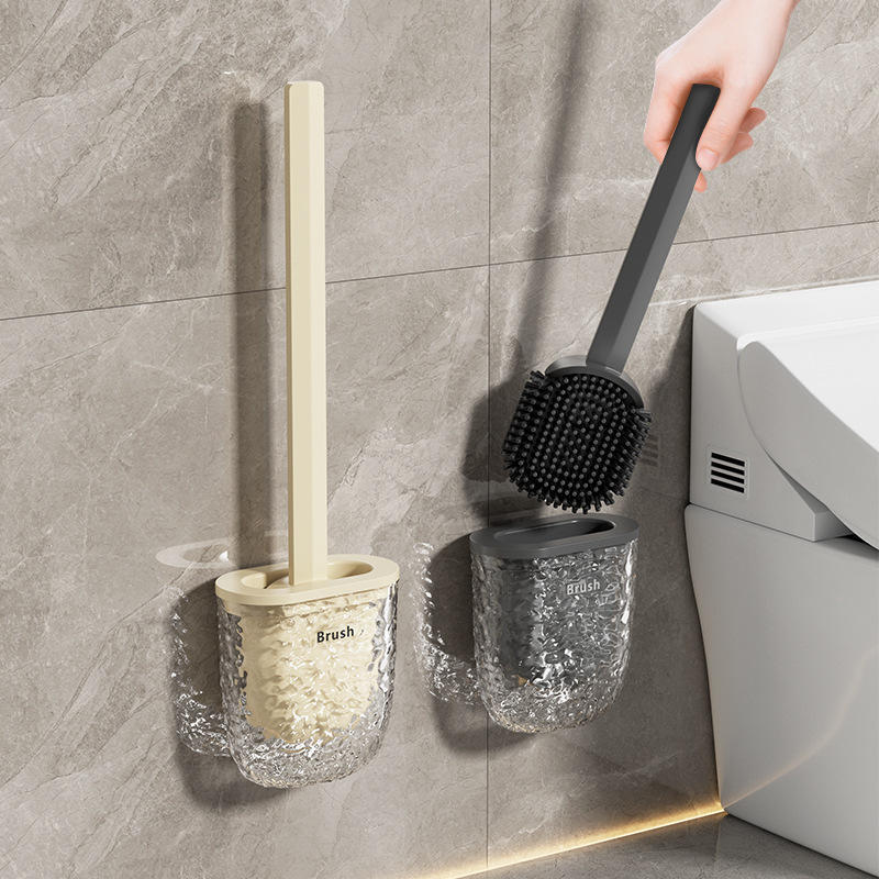 家用马桶刷套装浴室卫生间壁挂去污清洁刷可沥水软胶头马桶刷
