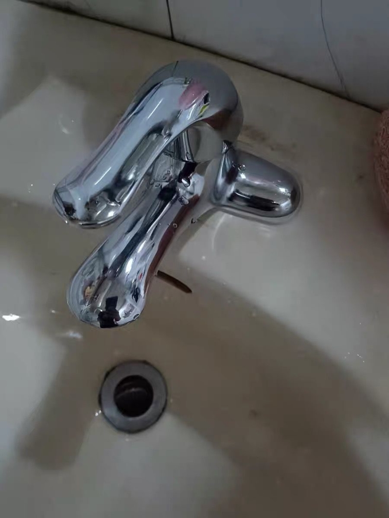 冷热水家用混水阀龙头二合一头双孔全铜水龙头卫生间台盆洗手盆