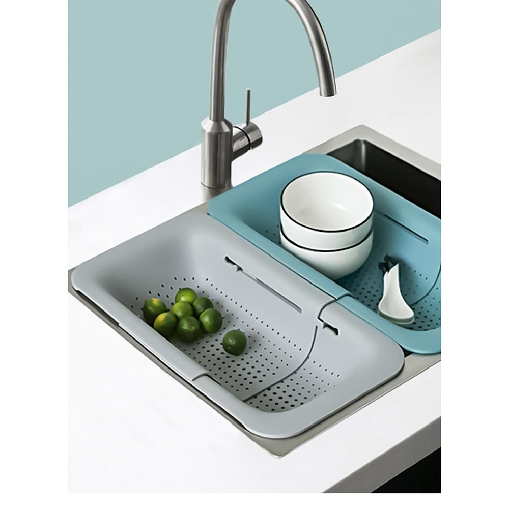 日本进口MUJIE可伸缩洗菜盆沥水篮水槽塑料折叠漏篮家用厨房水池