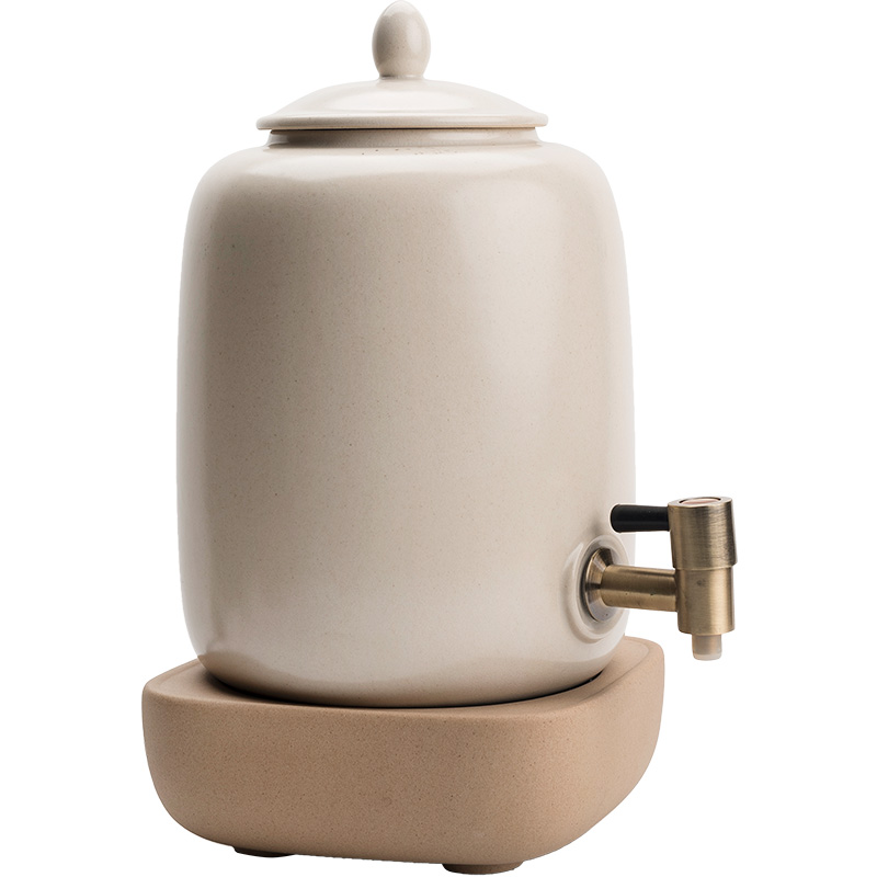 家用泡茶储水罐带龙头养水净水缸饮水机大容量陶瓷煮茶缸大号