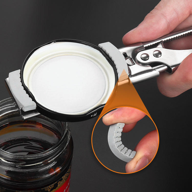 新款现货不锈钢开瓶器防滑可调节开罐器果酱启瓶器拧盖器厨房工具