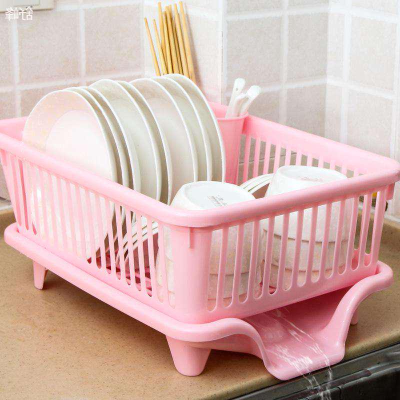 洗碗池沥水架家用厨房碗筷沥碗架简约塑料淋水篮长方形水槽晾碗架