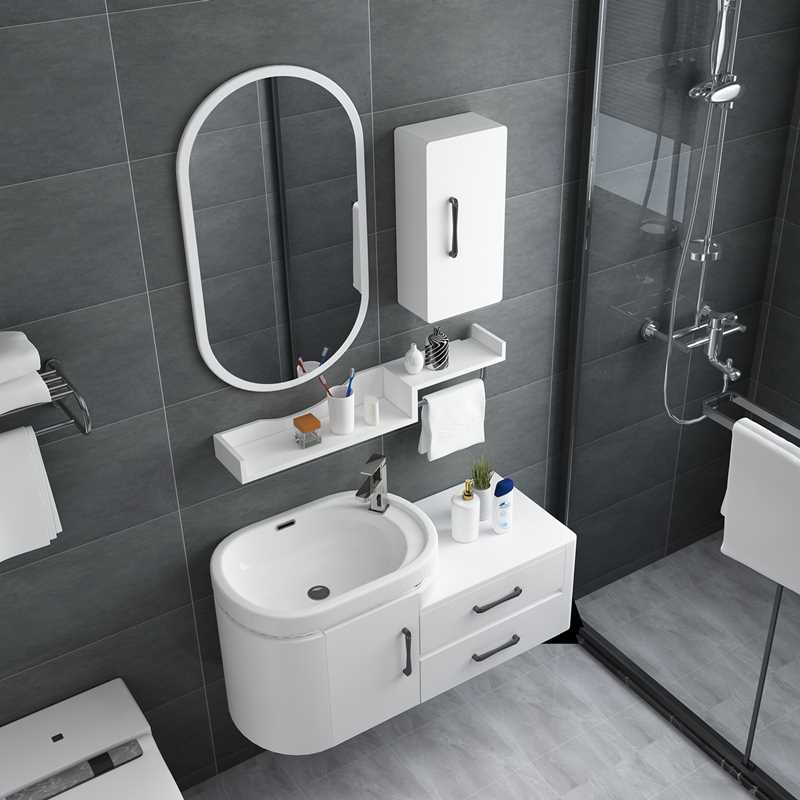 现代40cm宽智能浴室卫浴组合洗漱台洗脸洗手洗面池台盆卫生间镜柜