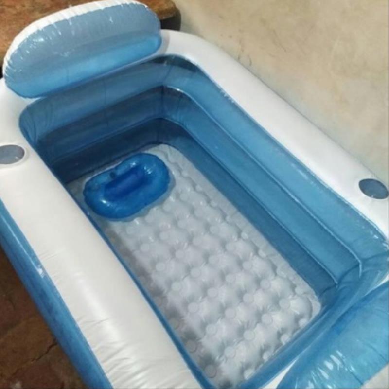 新款充气浴缸家用沐浴桶浴盆成人折叠泡澡桶加厚塑料大人全身洗澡