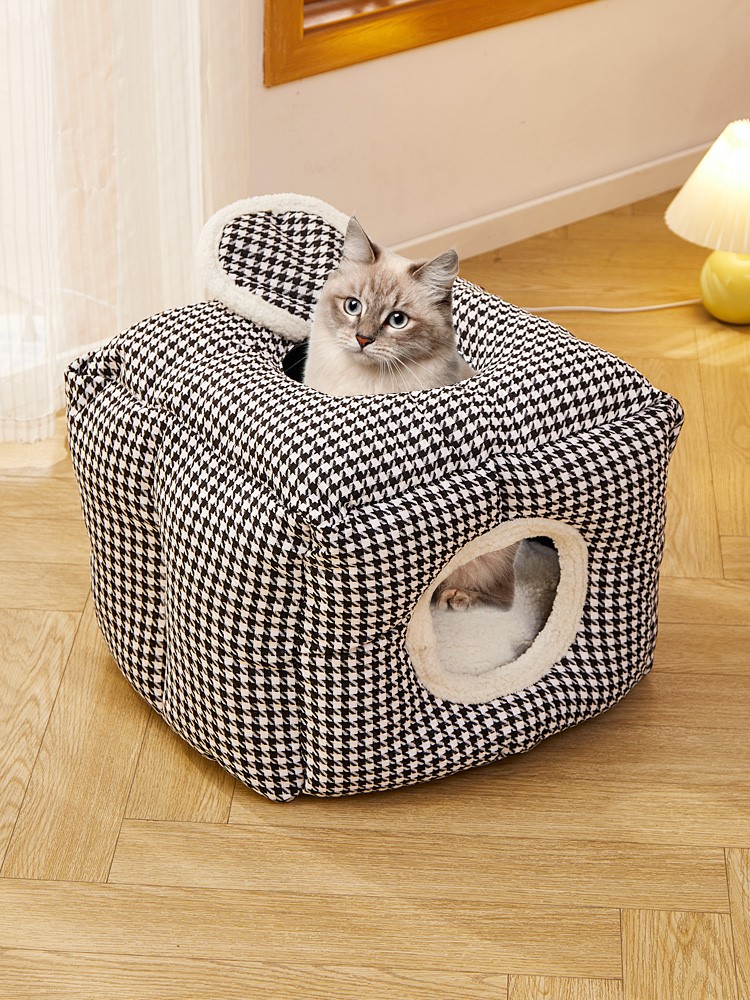 小奶猫专用猫窝秋冬季保暖封闭冬天半式安全感可拆洗网红猫咪屋睡